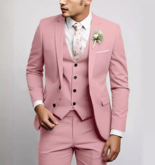 Heren Driedelig Pak Slim Fit – Colbert, Gilet en Pantalon