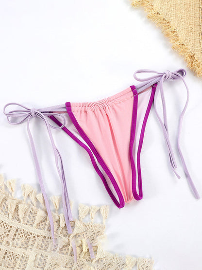 Lieke - Stijlvol Gesplitst Badpak met Print en Strapless Design