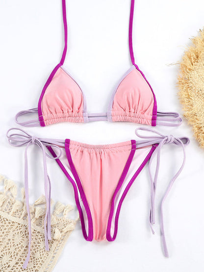 Lieke - Stijlvol Gesplitst Badpak met Print en Strapless Design