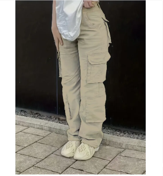 Dames Wide Leg Broek – Loose Fit met Wijde Pijpen, Casual voor Dagelijks Gebruik