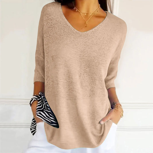 Maëlys - Relaxed V-Neck Top