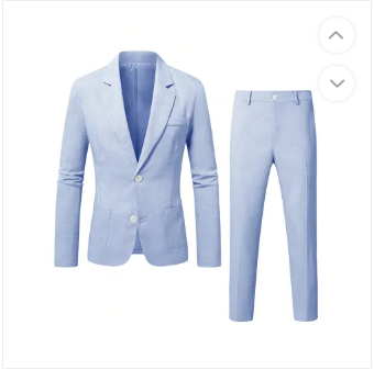 Heren Slim Fit Set – Tweedelig met Notch Revers, Geschikt voor Werk en Formele Gelegenheden