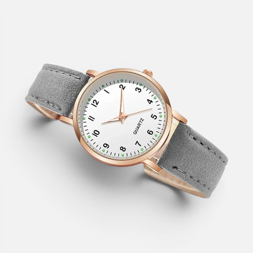 Dames Quarts Horloge met Bandje in Leerlook