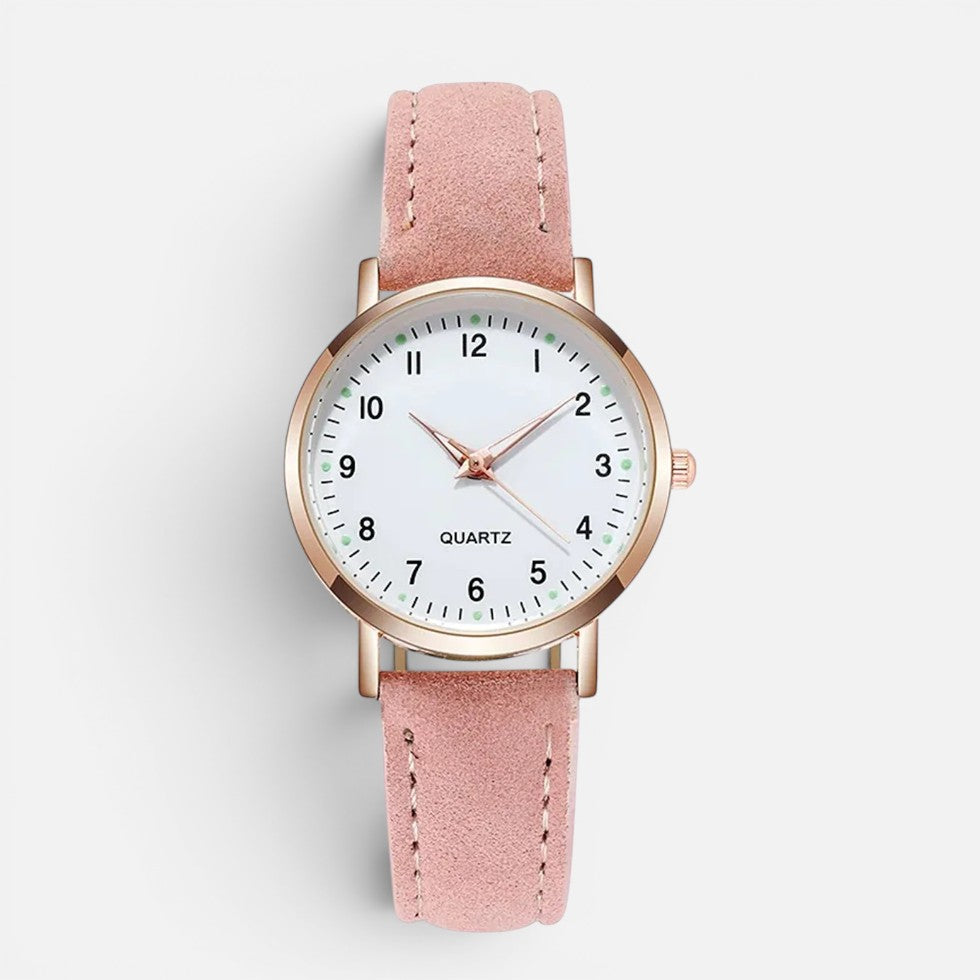Dames Quarts Horloge met Bandje in Leerlook