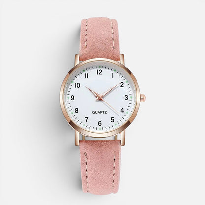 Dames Quarts Horloge met Bandje in Leerlook