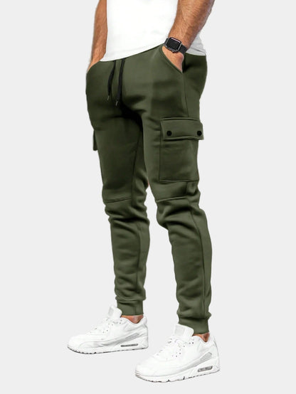 Heren Cargo Broek Joggingbroek met Trekkoord en Zakken