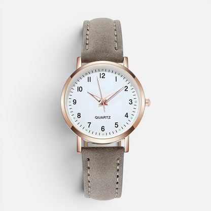 Dames Quarts Horloge met Bandje in Leerlook