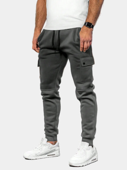 Heren Cargo Broek Joggingbroek met Trekkoord en Zakken