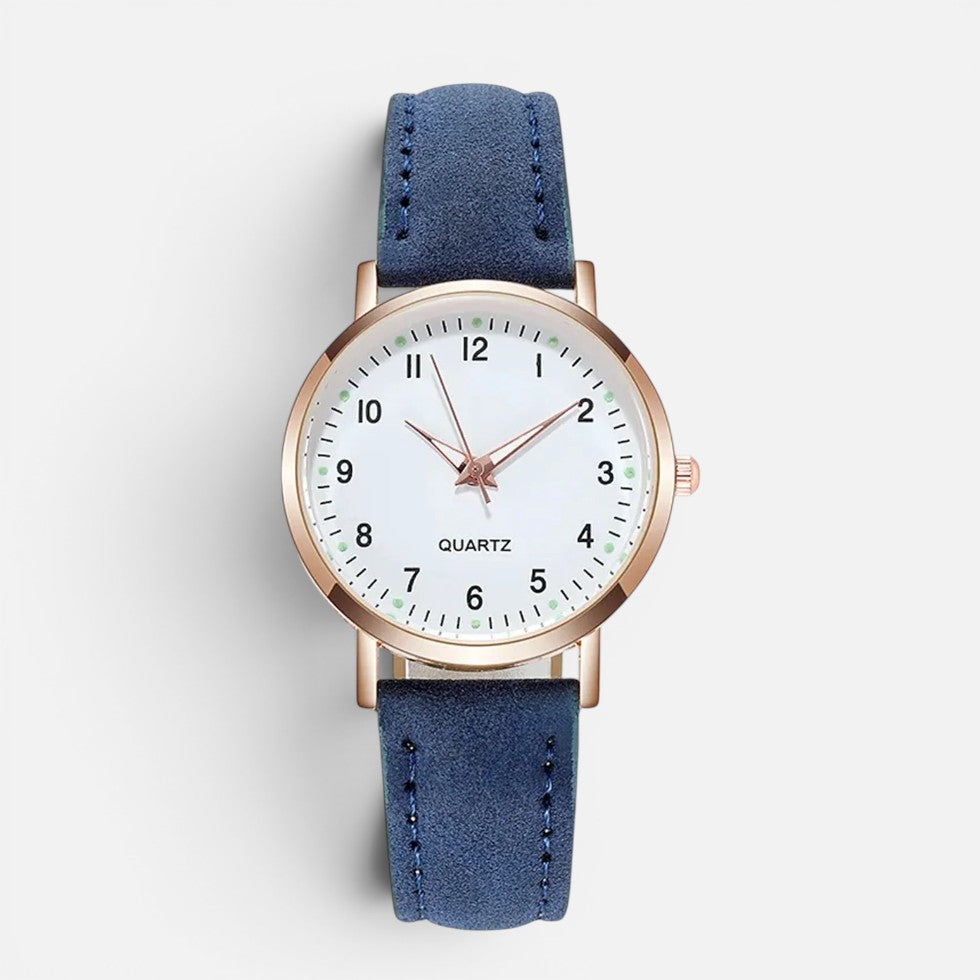 Dames Quarts Horloge met Bandje in Leerlook