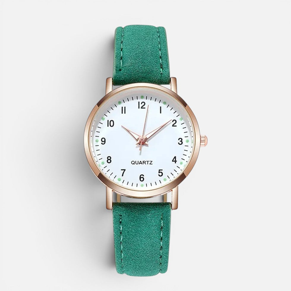 Dames Quarts Horloge met Bandje in Leerlook
