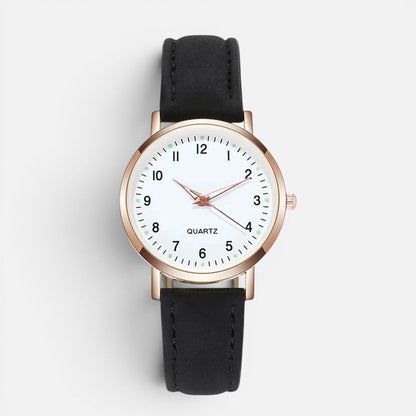 Dames Quarts Horloge met Bandje in Leerlook