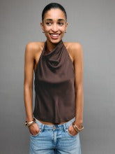 Sienna - Satin Halter Top