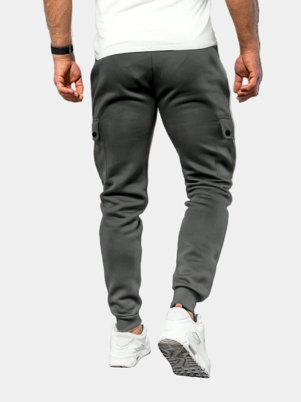 Heren Cargo Broek Joggingbroek met Trekkoord en Zakken