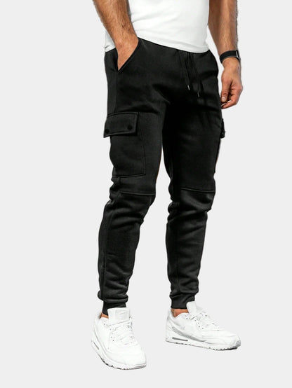 Heren Cargo Broek Joggingbroek met Trekkoord en Zakken