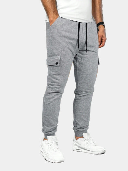 Heren Cargo Broek Joggingbroek met Trekkoord en Zakken