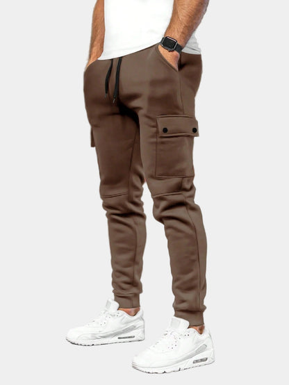Heren Cargo Broek Joggingbroek met Trekkoord en Zakken