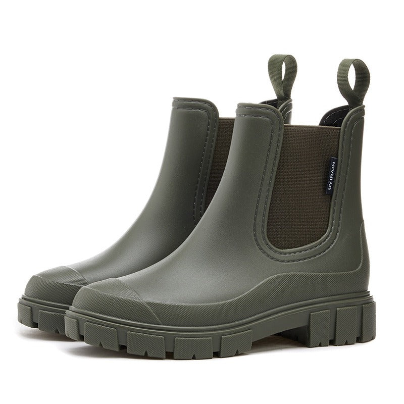 Botas de lluvia impermeables para mujer con suela antideslizante