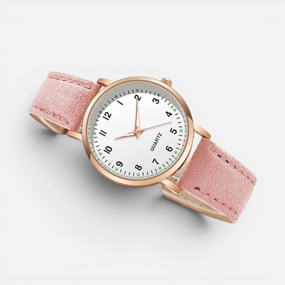 Dames Quarts Horloge met Bandje in Leerlook