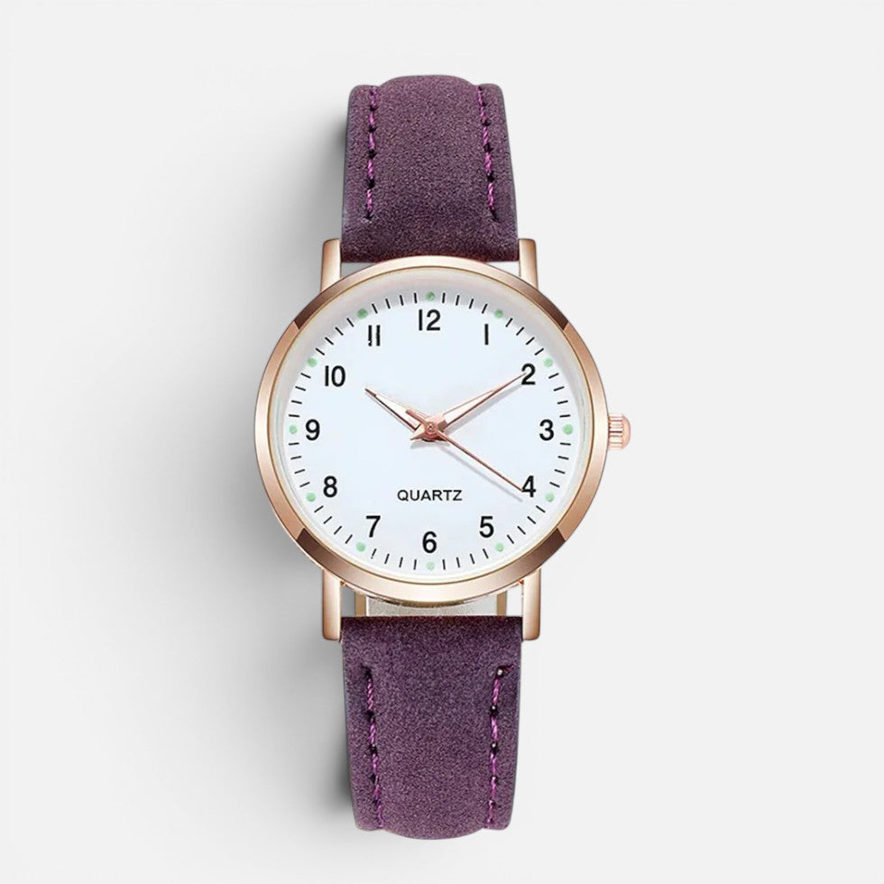 Dames Quarts Horloge met Bandje in Leerlook