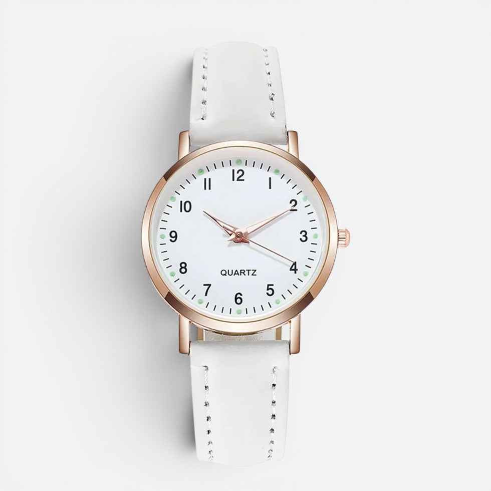 Dames Quarts Horloge met Bandje in Leerlook