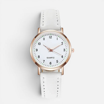 Dames Quarts Horloge met Bandje in Leerlook