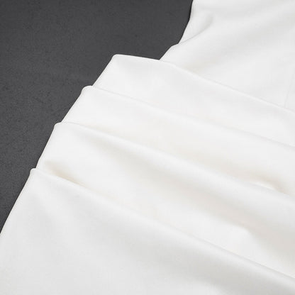 Dames Getailleerde Jurk – Zonder Mouwen, Geschikt voor Casual en Werk, Met Ruches en Mini Lengte