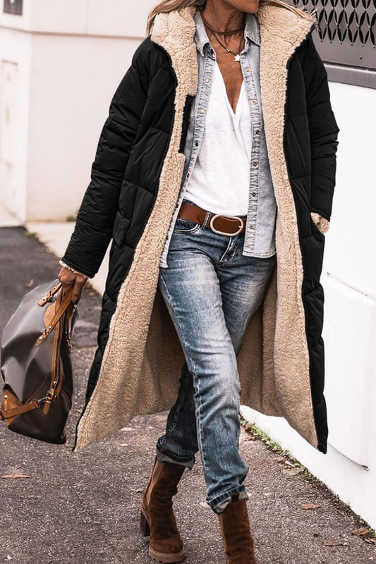 Dames Omkeerbare Winterjas – Dubbelzijdig Design, Comfortabel voor Koude Dagen