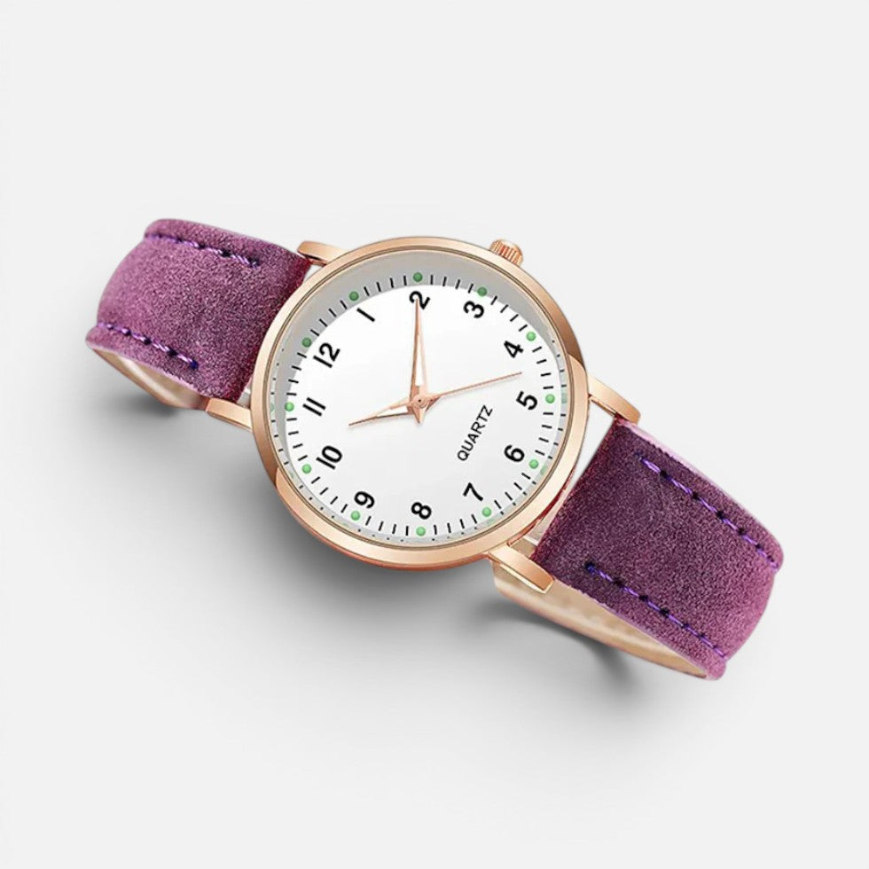 Dames Quarts Horloge met Bandje in Leerlook