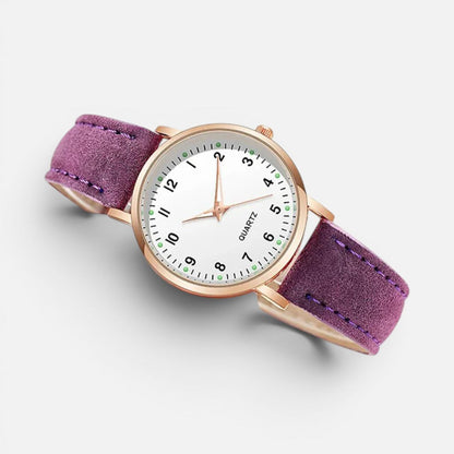 Dames Quarts Horloge met Bandje in Leerlook