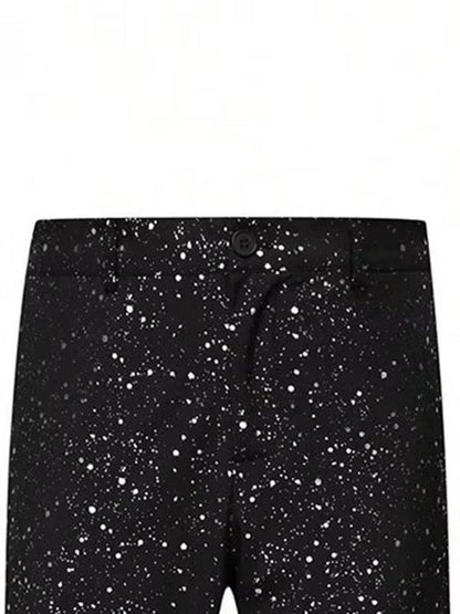 Heren Glitter Pak Colbert en Broek - Zwart