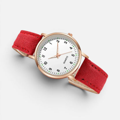 Dames Quarts Horloge met Bandje in Leerlook