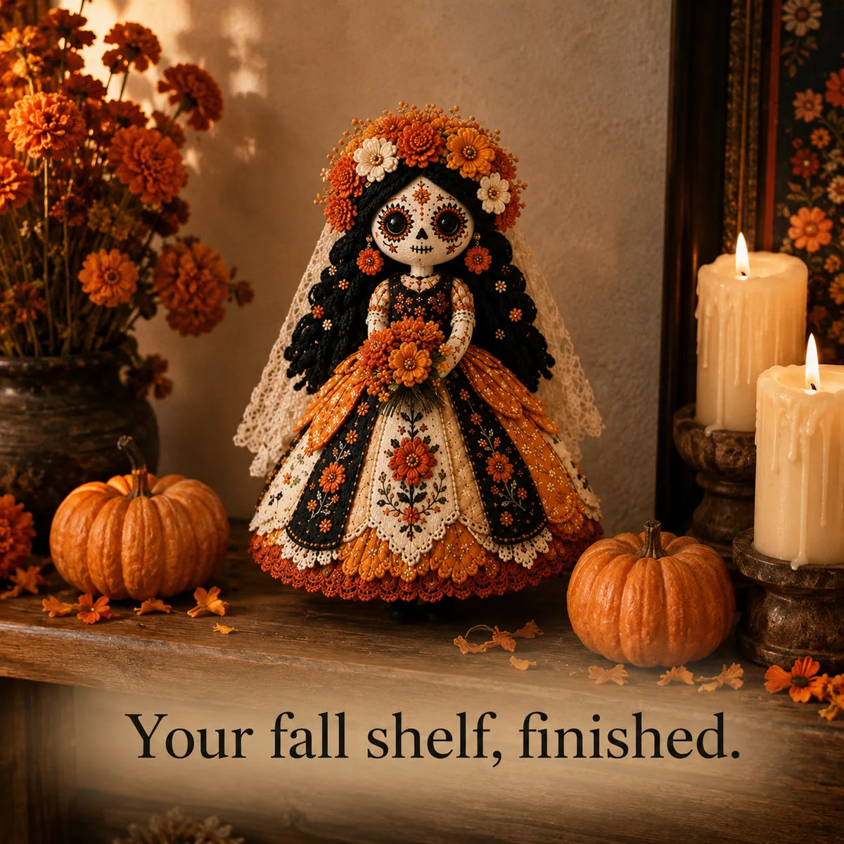 Day of the Dead Patchwork Pop Naaipakket - DIY Knutselset voor Beginners