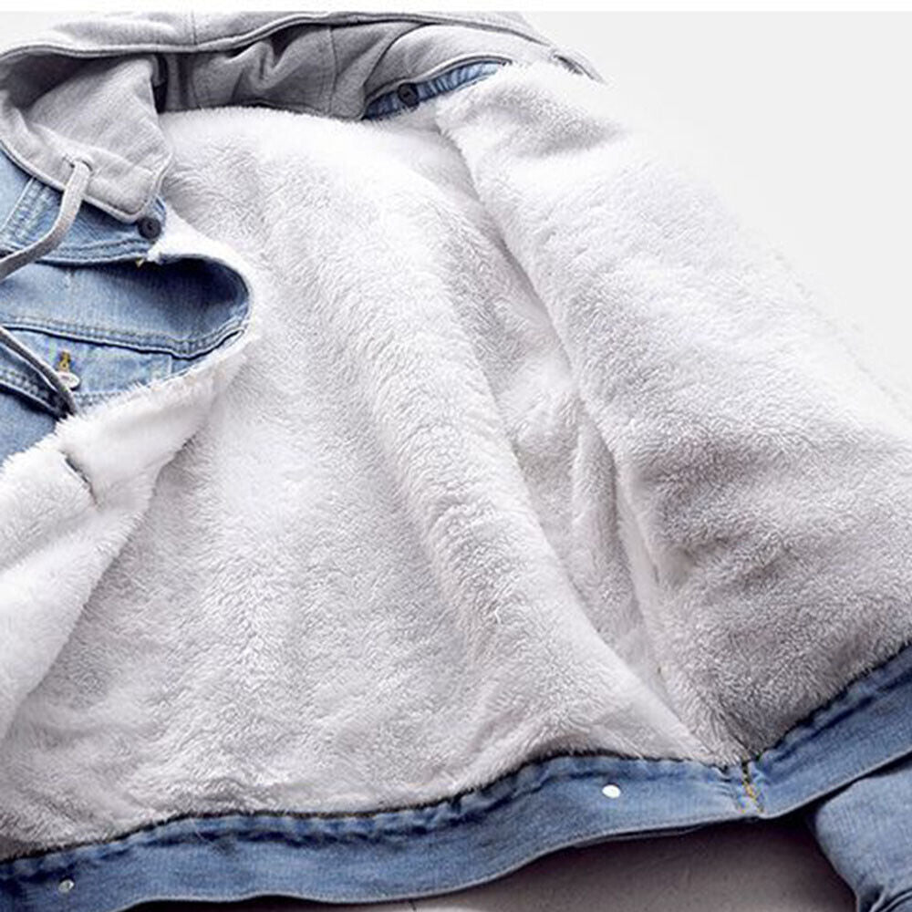 Kurtka jeansowa damska z kapturem - plus size – widok produktu 4 | Ionotix