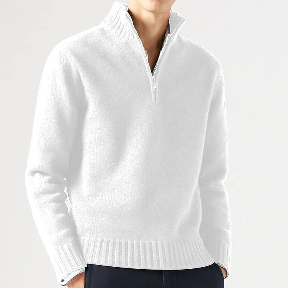 Sweter golf męski z domieszką kaszmiru – widok produktu 2 | Ionotix