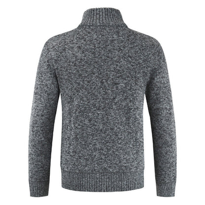 Sweter męski wełniany z zamkiem - ocieplana podszewka – widok produktu 6 | Ionotix