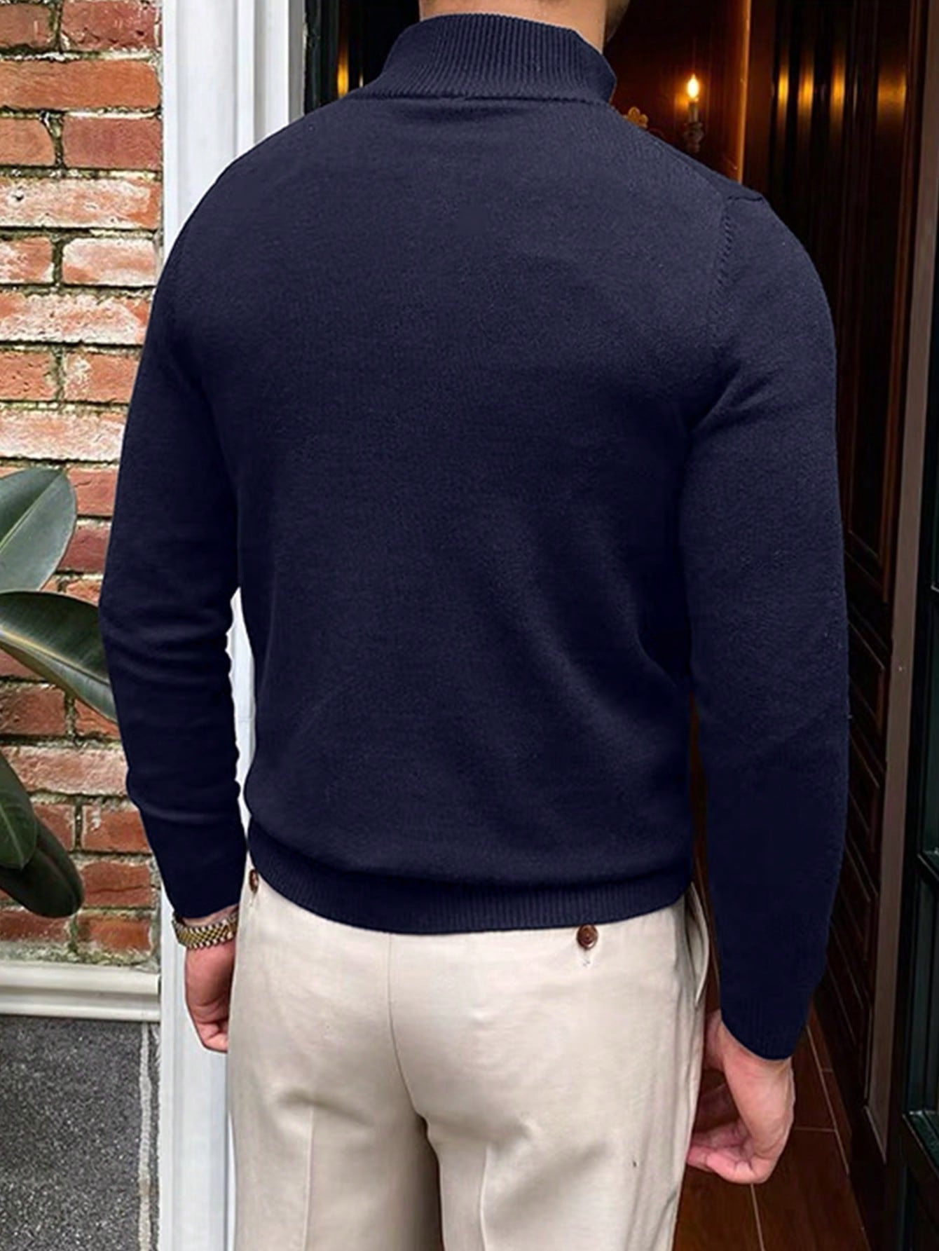 Sweter męski ze stójką i zamkiem – widok produktu 7 | Ionotix