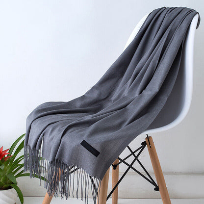 Szal kaszmirowy z frędzlami 200 x 70 cm – widok produktu 8 | Ionotix