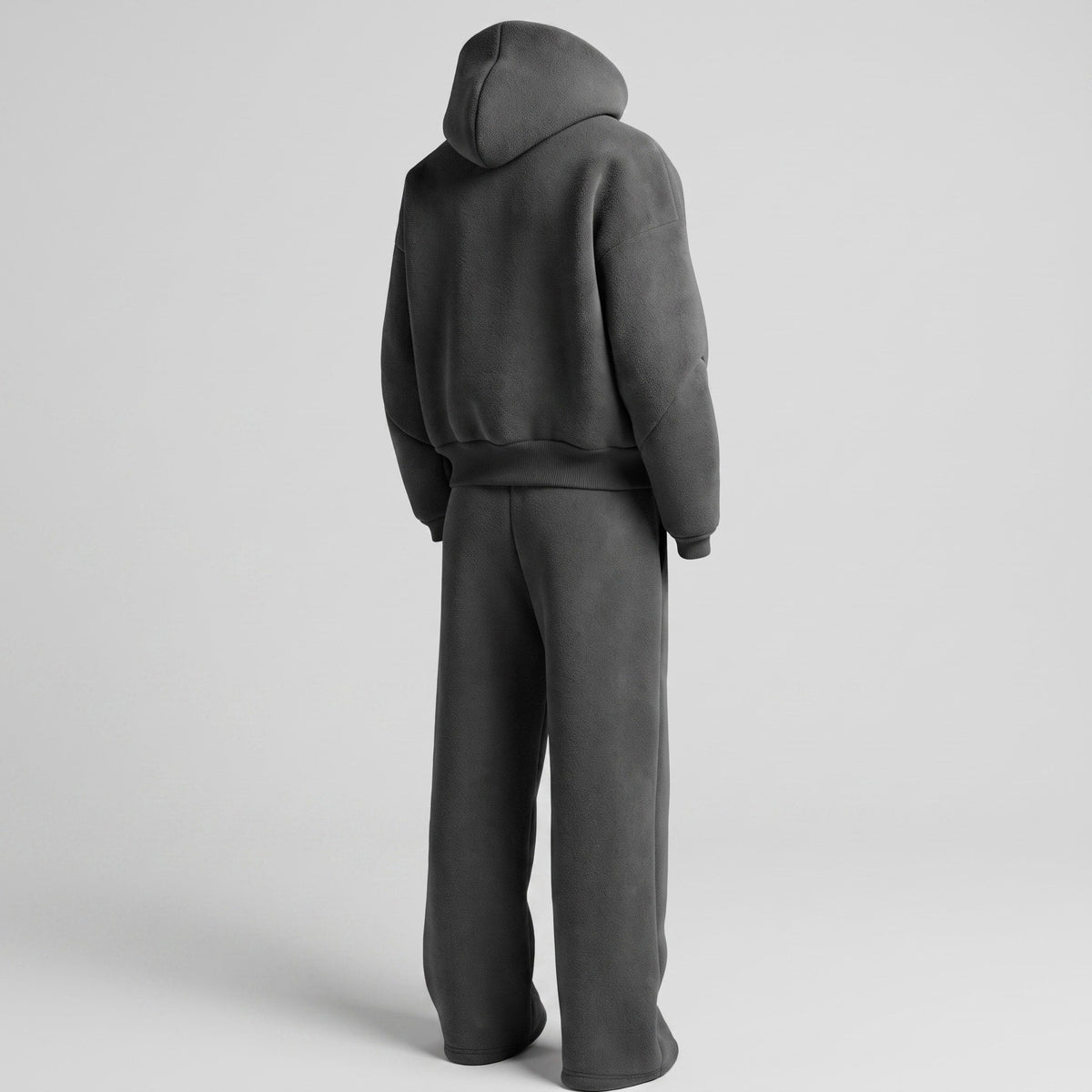 Jack - Men's Oversized Hooded Tracksuit Set with Drawstring Waist - Outfit Sets - Dark Grey - Taylor & Bennett