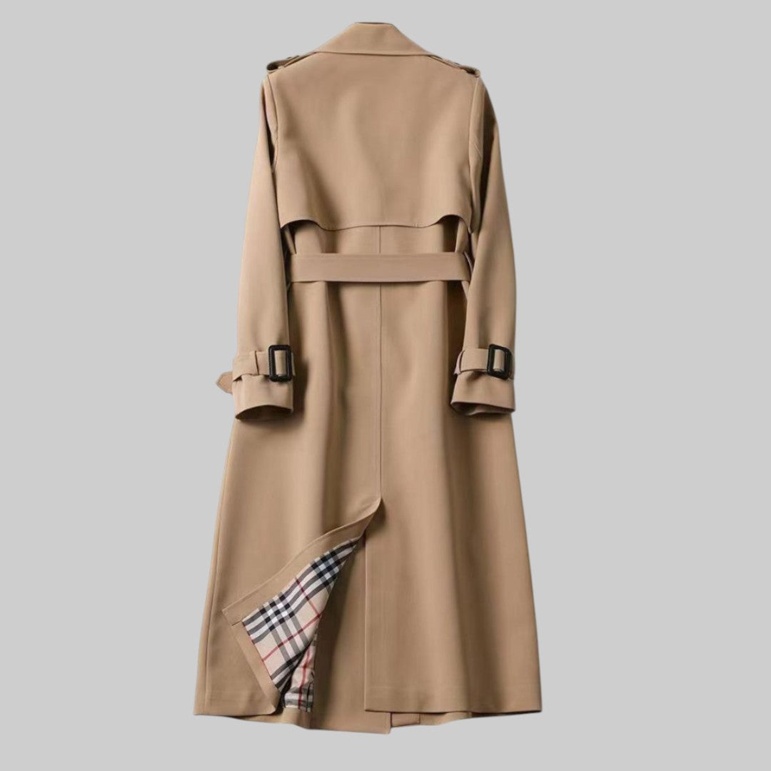 Dames Trenchcoat Dubbelrij Knopen met Ceintuur