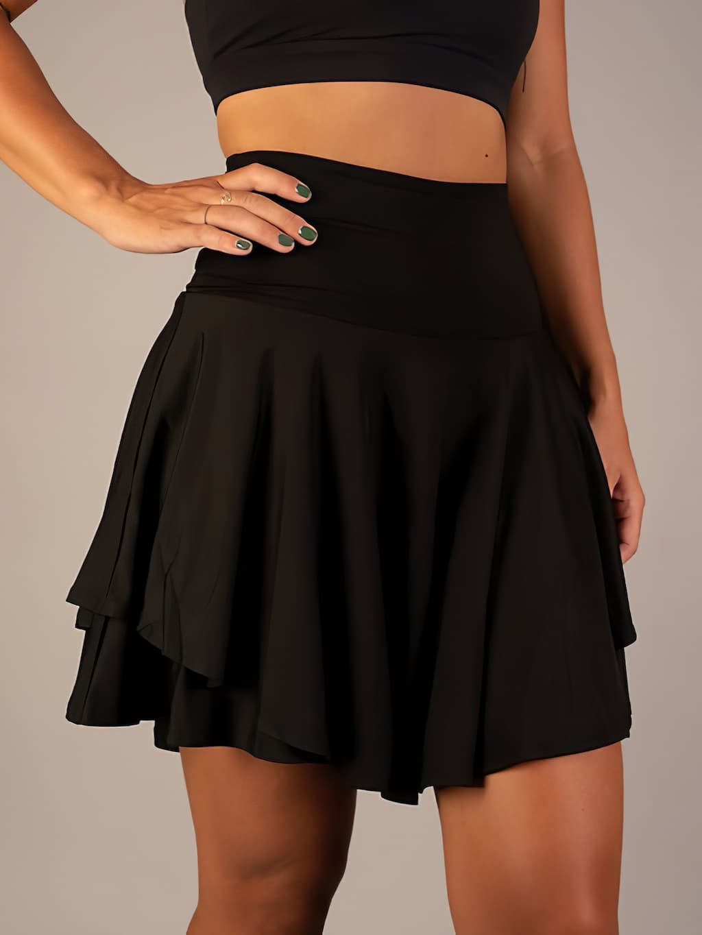 Dames High-Waisted Rok – Sportieve Pasvorm met Ingebouwde Short voor Actieve Beweging
