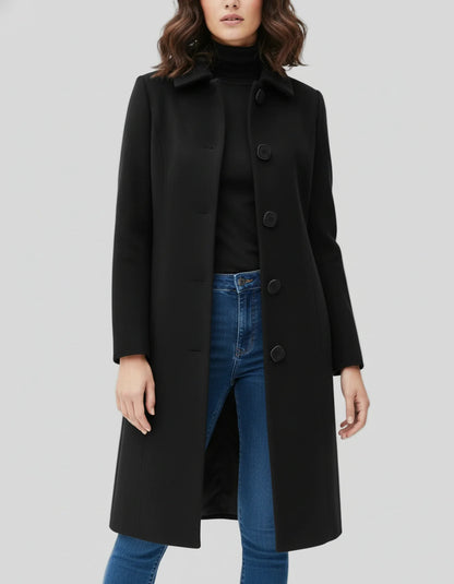 Dames Trenchcoat met Knoopsluiting - Getailleerde Winterjas
