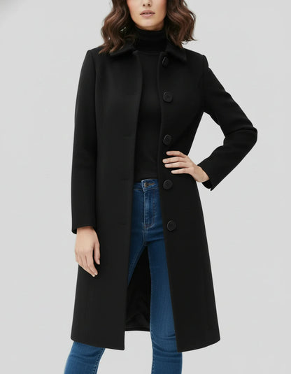 Dames Trenchcoat met Knoopsluiting - Getailleerde Winterjas