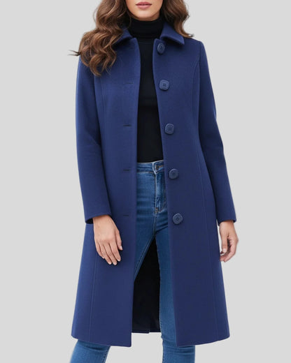 Dames Trenchcoat met Knoopsluiting - Getailleerde Winterjas