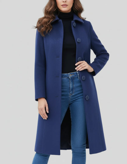 Dames Trenchcoat met Knoopsluiting - Getailleerde Winterjas