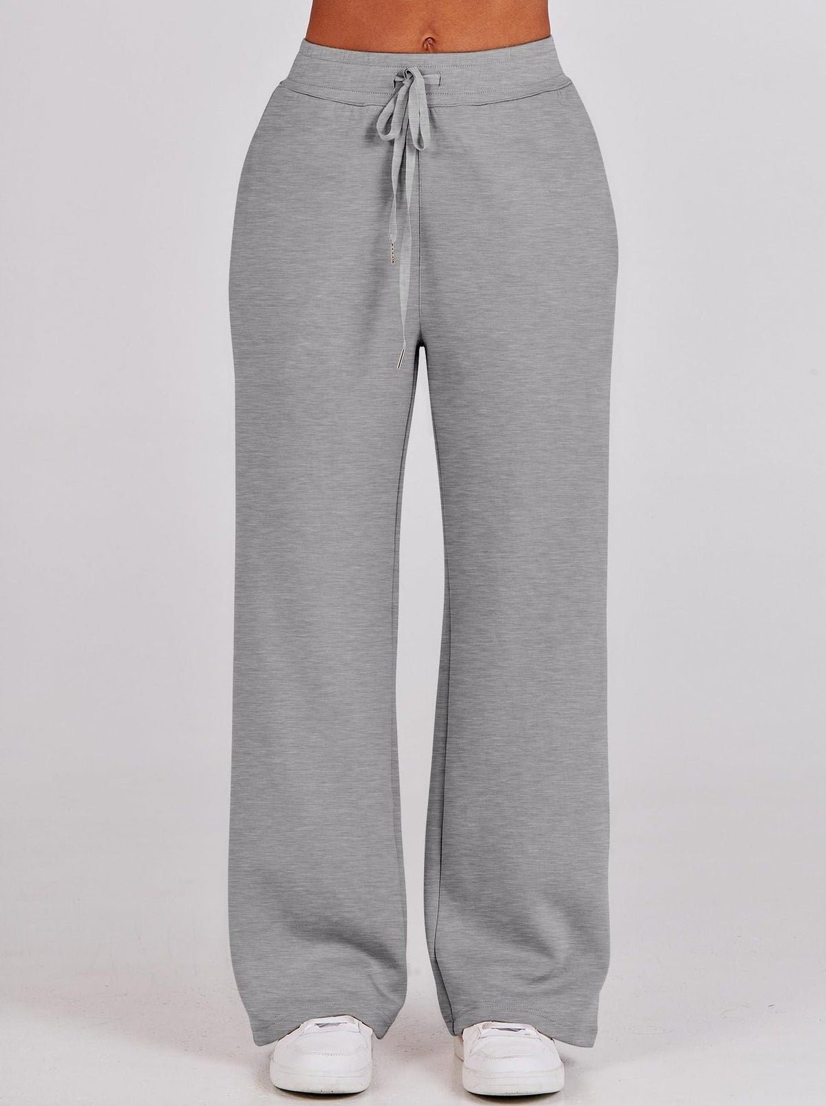 Dames Loungewear Set met Halve Rits en Rechte Pijpen