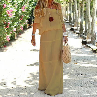 Yelena - Off-Shoulder Maxi Jurk