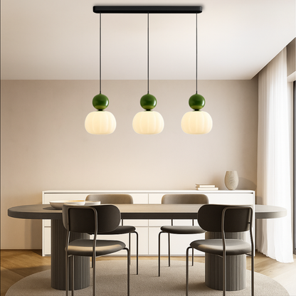 Art Deco Hanglamp met Acrylen Kap en Gelakte Bol