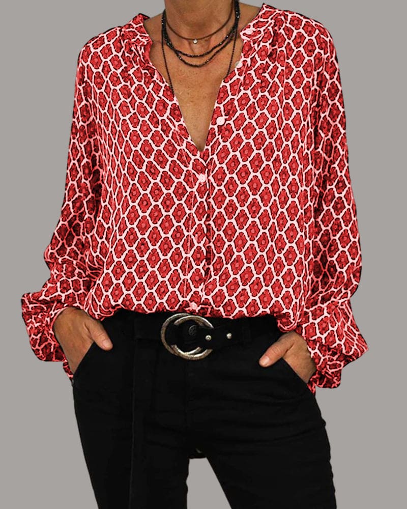 Mireille - Elegante Blouse met Lange Mouwen | Stijlvol & Comfortabel voor Elke Gelegenheid