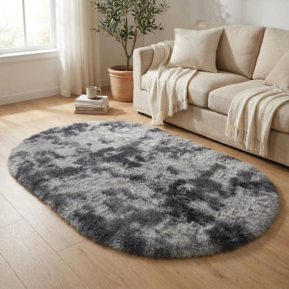 Ovaal Vloerkleed Fluffy Hoogpolig - Zijde en Wol Mix