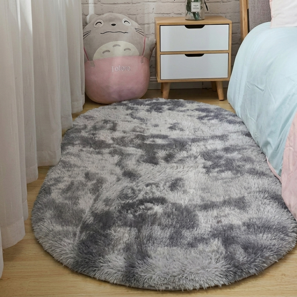 Ovaal Vloerkleed Fluffy Hoogpolig - Zijde en Wol Mix